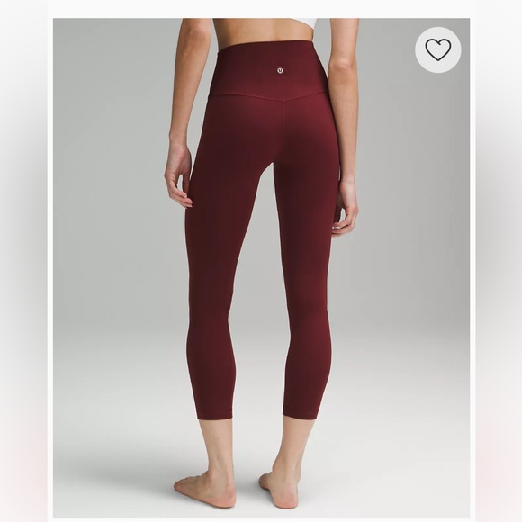 Lululemon burgundy cropped leggings size 6 - Picture 4 of 9